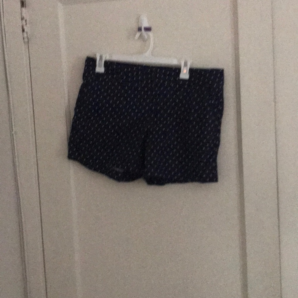 Blue shorts with white polka dots